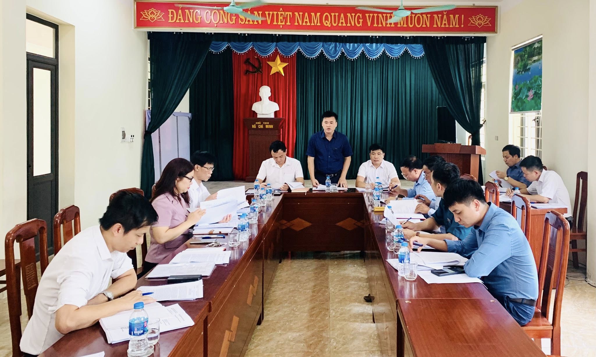 ĐẢNG ỦY XÃ HỒNG QUANG TỔ CHỨC HỘI NGHỊ BAN THƯỜNG VỤ