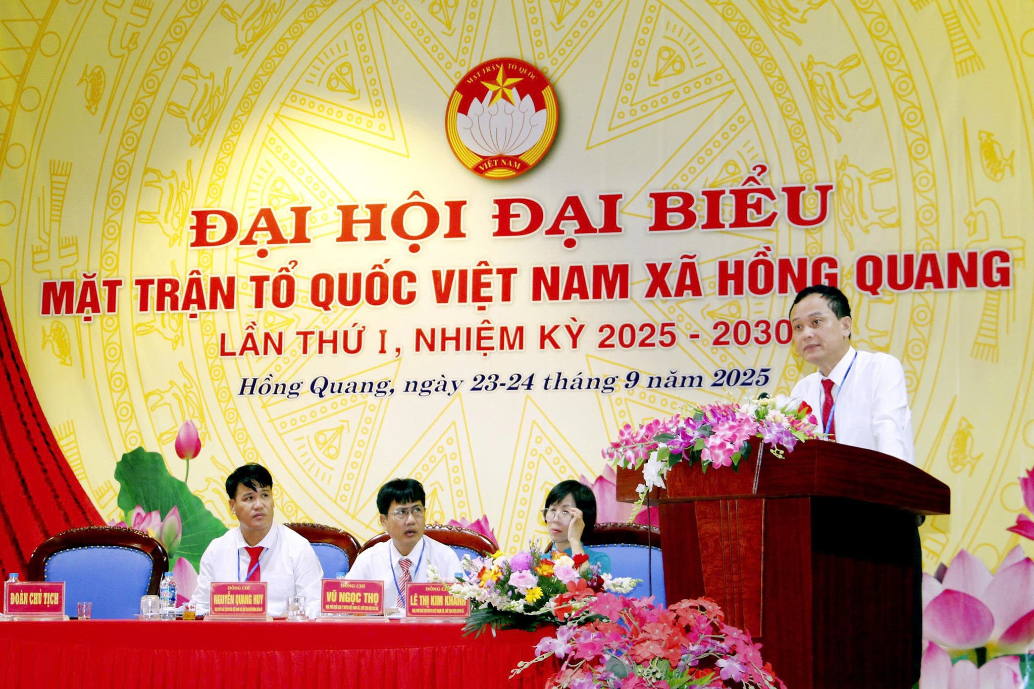 NGÀY LÀM VIỆC THỨ NHẤT  ĐẠI HỘI ĐẠI BIỂU MTTQ VIỆT NAM XÃ HỒNG QUANG LẦN THỨ I, NHIỆM KỲ 2025–2030
