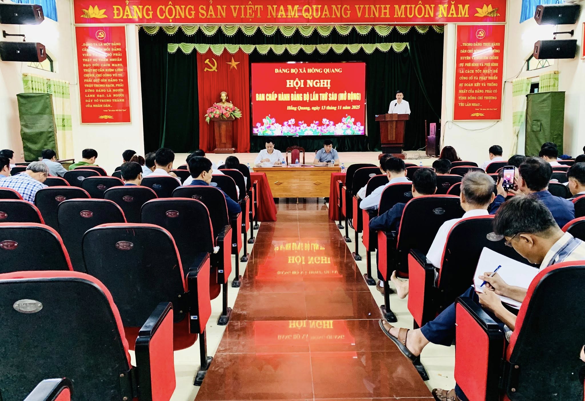 HỘI NGHỊ HỌP BAN THƯỜNG VỤ ĐẢNG ỦY VÀ BAN CHẤP HÀNH ĐẢNG BỘ XÃ LẦN THỨ 6 MỞ RỘNG
