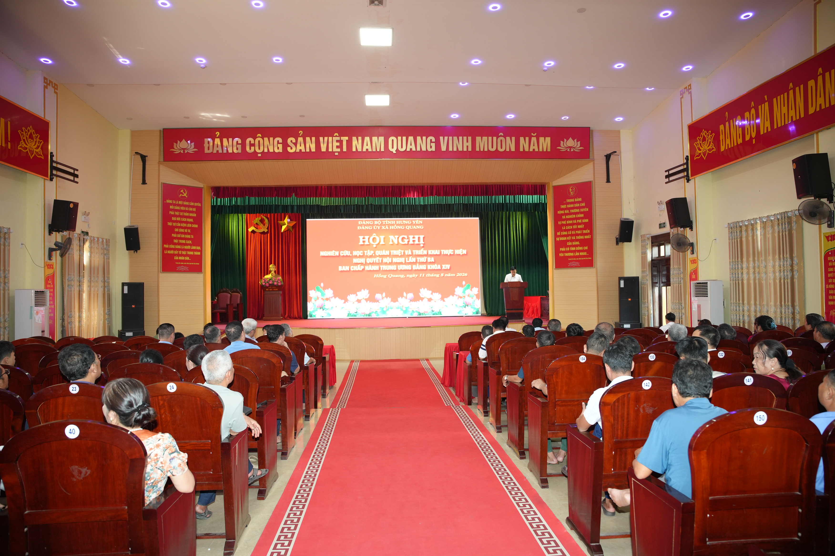 XÃ HỒNG QUANG QUÁN TRIỆT NGHỊ QUYẾT HỘI NGHỊ TRUNG ƯƠNG 3 KHÓA XIV, THỐNG NHẤT NHẬN THỨC, QUYẾT TÂM ĐƯA NGHỊ QUYẾT VÀO CUỘC SỐNG