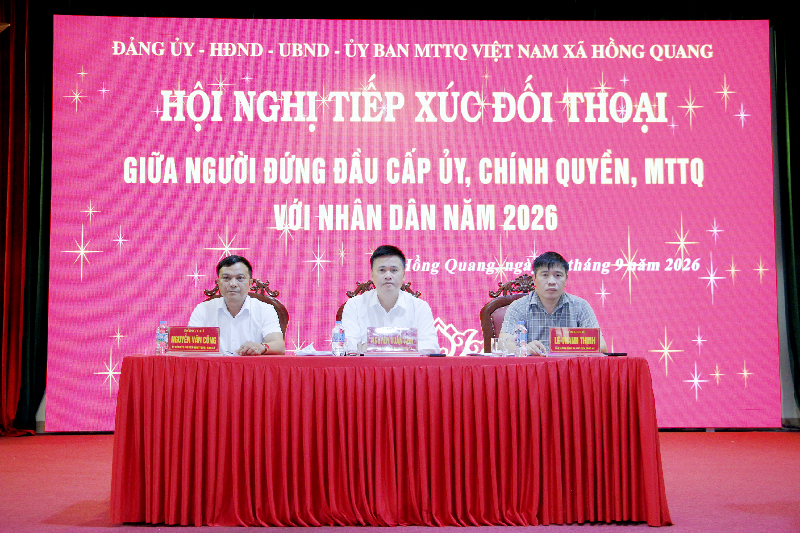 XÃ HỒNG QUANG TIẾP XÚC ĐỐI THOẠI, TRỰC TIẾP GIỮA NGƯỜI ĐỨNG ĐẦU CẤP ỦY, CHÍNH QUYỀN, MTTQ VỚI NHÂN DÂN TRÊN ĐỊA BÀN XÃ