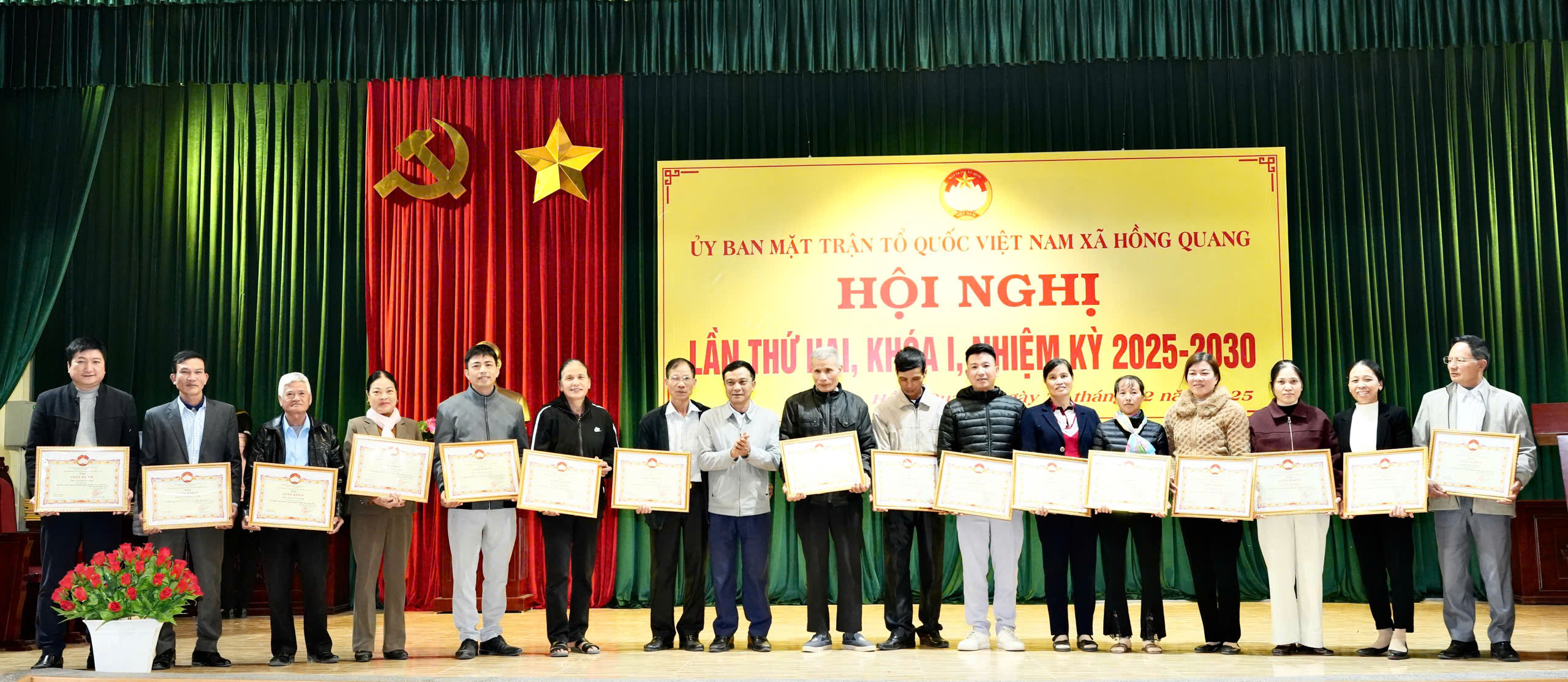 HỘI NGHỊ  ỦY BAN MTTQ VIỆT NAM XÃ HỒNG QUANG LẦN THỨ HAI, KHÓA I, NHIỆM KỲ 2025-2030
